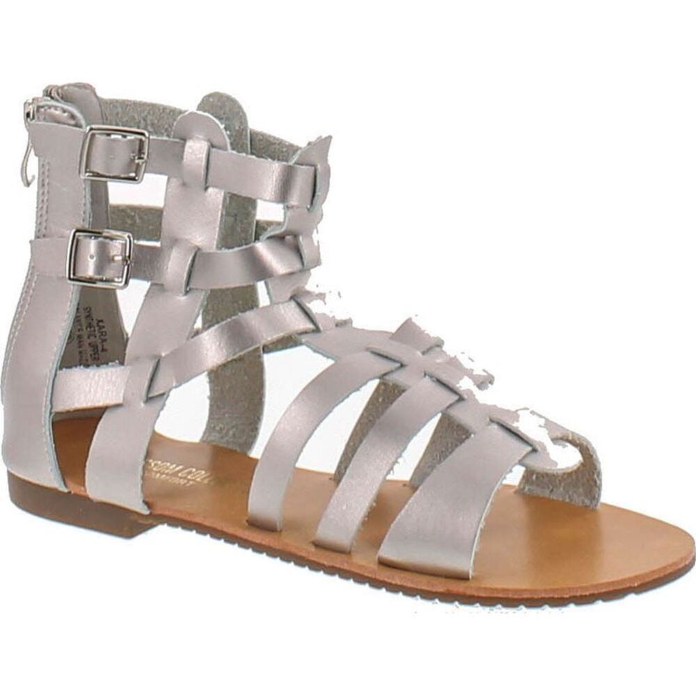 De Blossom Collection Xara-4 Silver Womens sandals 7 NEW
